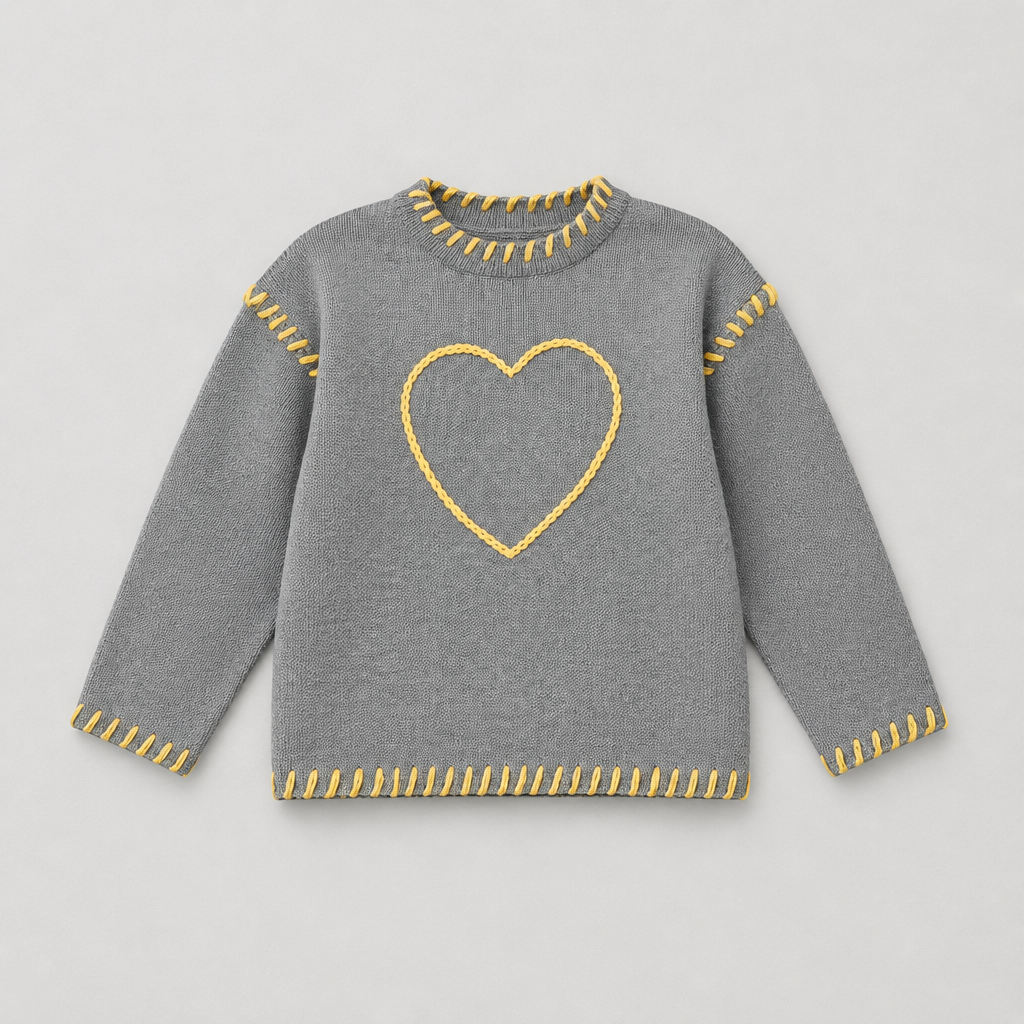 Ala Whipstitch Heart Sweater