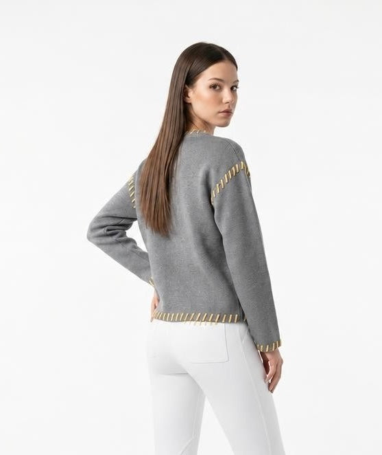 Ala Whipstitch Heart Sweater