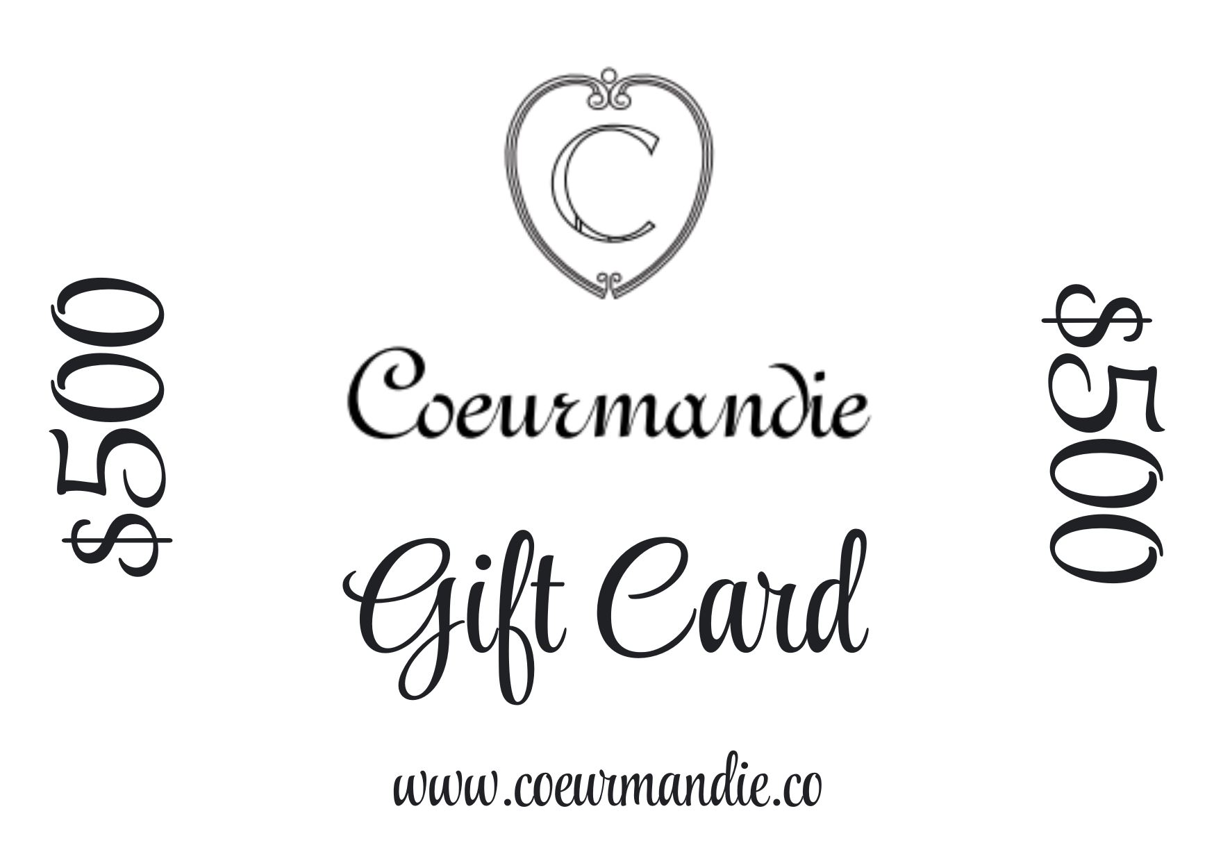 Coeurmandie Gift Card.