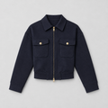 Sapphire Twill Bomber Jacket